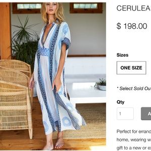 Emerson Fry Emerson Caftan Cerulean Organic